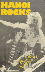 Lot #7287  Hanoi Rocks Signed Poster - Image 1