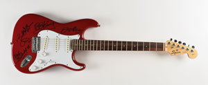 Lot #7076 Guitar Legends: Clapton, Beck, King, Guy, and Diddley Signed Guitar - Image 1