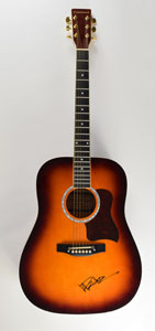 Lot #7405 Dave Matthews Signed Guitar