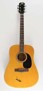 Lot #7192 Willie Nelson Signed Guitar - Image 1