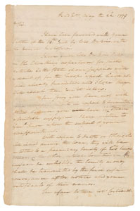 Lot #8001 George Washington 1779 Signed Letter - Revolutionary War Dated - Image 1