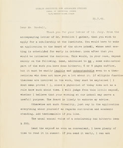 Lot #6026 Erwin Schrodinger, John von Neumann, and Physicists Archive of (10) Letters - Image 1