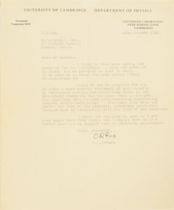 Lot #6026 Erwin Schrodinger, John von Neumann, and Physicists Archive of (10) Letters - Image 5