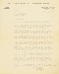 Lot #6026 Erwin Schrodinger, John von Neumann, and Physicists Archive of (10) Letters - Image 6