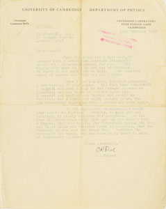 Lot #6026 Erwin Schrodinger, John von Neumann, and Physicists Archive of (10) Letters - Image 9
