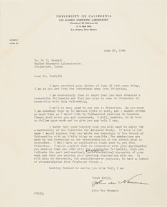 Lot #6026 Erwin Schrodinger, John von Neumann, and Physicists Archive of (10) Letters - Image 10
