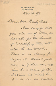 Lot #6102 William James Autograph Letter Signed - Image 1