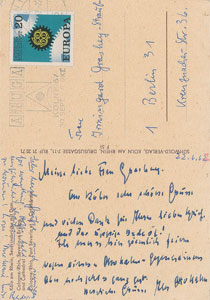 Lot #6099 Otto Hahn Autograph Letter Signed