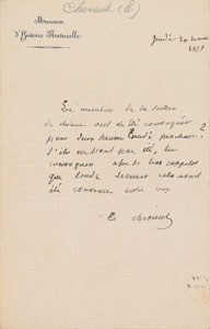 Lot #6082 Michel Eugene Chevreul Autograph Letter Signed - Image 1