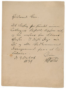 Lot #6122 Hans Christian Orsted Autograph Letter