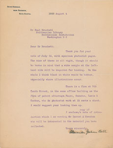Lot #6052 Alexander Graham Bell Typed Letter