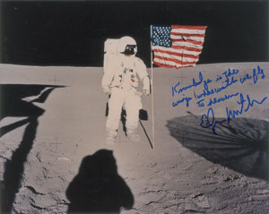 Lot #6310 Edgar Mitchell Signed Photograph - Image 1