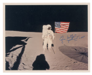 Lot #6312 Edgar Mitchell Signed Photograph - Image 1