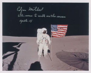 Lot #6313 Edgar Mitchell Signed Photograph - Image 1