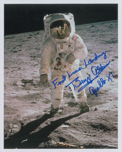 Lot #6301 Buzz Aldrin Signed Photograph