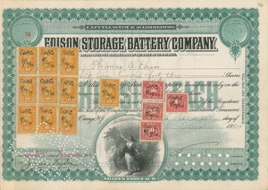 Lot #6058 Thomas Edison Document Signed - Image 1