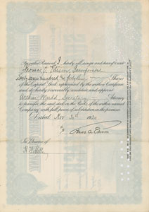 Lot #6058 Thomas Edison Document Signed - Image 2