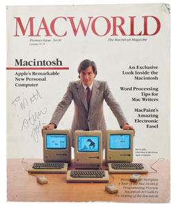 Lot #6150 Steve Jobs Signed Macworld Magazine - Image 1
