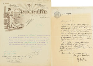 Lot #6201 Louis Bleriot Typed Letter Signed - Image 1