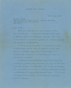 Lot #6193 Charles Lindbergh Typed Letter Signed
