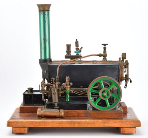 Lot #6178 Antique Steam Engine Model