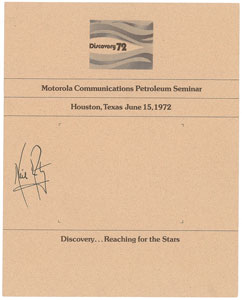Lot #6259 Neil Armstrong Signed Program - Image 1
