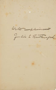 Lot #6130 Ernest Rutherford Signature