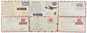 Lot #6219  Flown Passenger Jet Covers Group of (6) - Image 1