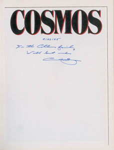 Lot #6131 Carl Sagan Signed Book