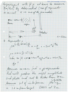 Lot #6141 Jack Steinberger Handwritten Notes - Image 1
