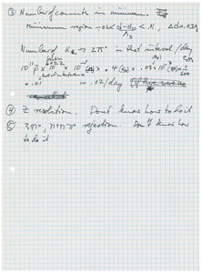 Lot #6141 Jack Steinberger Handwritten Notes - Image 3