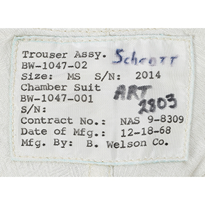 Lot #6252  Apollo In-Flight Coverall Garment (ICG) Chamber Suit - Image 2
