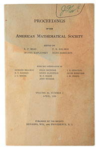 Lot #6018 John Nash Signed American Mathematical