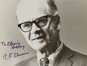 Lot #6140 B. F. Skinner Signed Photograph