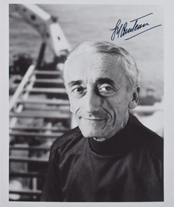 Lot #6084 Jacques Cousteau Signed Photograph - Image 1