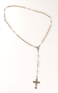 Lot #38  Kennedy Assassination: Father James Thompson's Rosary from Parkland Hospital - Image 4