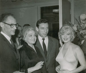 Lot #681 Marilyn Monroe, Arthur Miller, Yves Montand, and Simone Signoret - Image 1