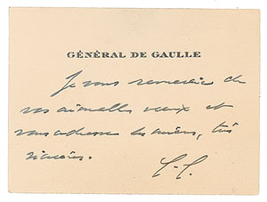 Lot #256 Charles de Gaulle