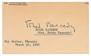 Lot #95 Robert and Ethel Kennedy Signatures - Image 2