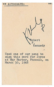 Lot #95 Robert and Ethel Kennedy Signatures - Image 1