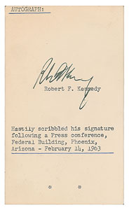 Lot #93 Robert F. Kennedy Signature - Image 1