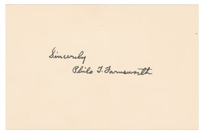 Lot #264 Philo T. Farnsworth - Image 1