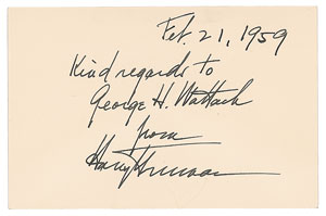 Lot #177 Harry S. Truman - Image 1