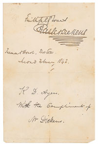 Lot #462 Charles Dickens - Image 1