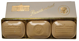 Lot #29 John F. Kennedy White House VIP Gift Soap Set of (3) Small Bars - Image 2