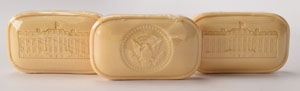 Lot #28 John F. Kennedy White House VIP Gift Soap Set of (3) Large Bars - Image 2