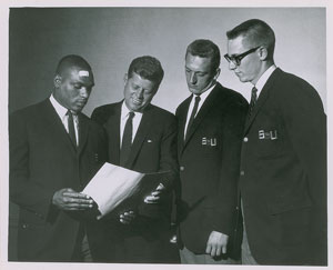 Lot #65 John F. Kennedy and Ernie Davis Original Photograph - Image 1