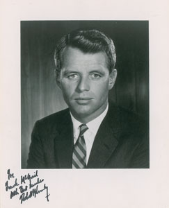 Lot #97 Robert F. Kennedy Signed Photograph - Image 1