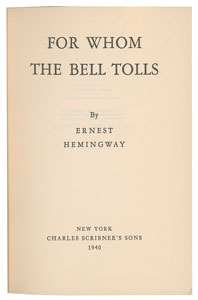 Lot #469 Ernest Hemingway