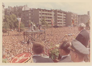 Lot #58 John F. Kennedy 1963 Original Photograph at Berlin Wall by Cecil Stoughton - Image 1